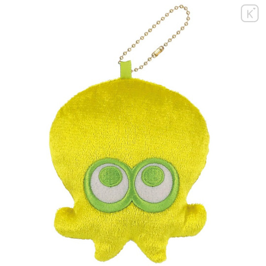 Japan Splatoon Plush Pouch & Bag Charm - Octopus Yellow - 1