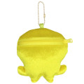 Japan Splatoon Plush Pouch & Bag Charm - Octopus Yellow - 2