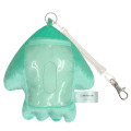 Japan Splatoon Fluffy Pass Case Card Holder & Coil Spring - Squid Turquoise Light Blue - 2