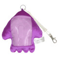 Japan Splatoon Fluffy Pass Case Card Holder & Coil Spring - Squid Purple - 2
