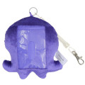 Japan Splatoon Fluffy Pass Case Card Holder & Coil Spring - Octopus Deep Blue - 2