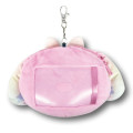 Japan Sanrio Plush Pass Case Card Holder Pouch & Reel - My Melody : Sparkling Face - 2