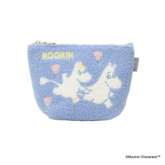 Japan Moomin Sagara Embroidery Trapezoid Pouch - Moomintroll