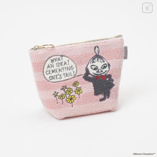 Japan Moomin Sagara Embroidery Trapezoid Pouch - Little My : Pink - 3