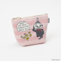 Japan Moomin Sagara Embroidery Trapezoid Pouch - Little My : Pink - 3