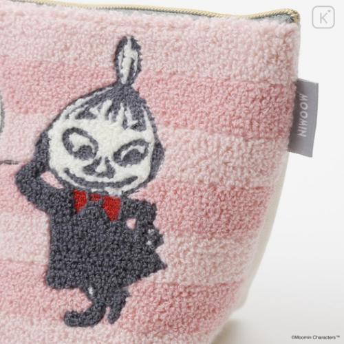 Japan Moomin Sagara Embroidery Trapezoid Pouch - Little My : Pink - 4