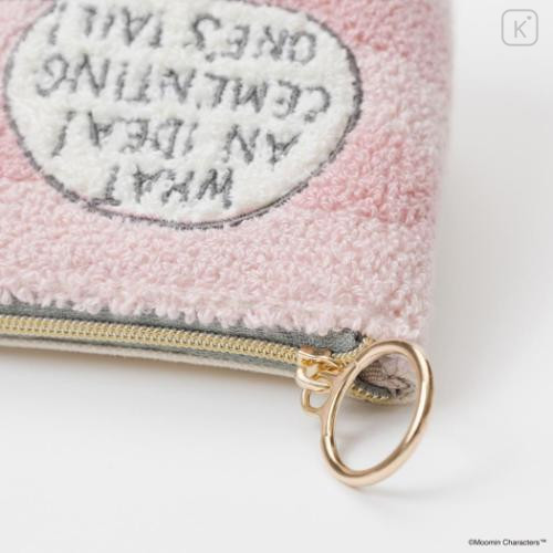 Japan Moomin Sagara Embroidery Trapezoid Pouch - Little My : Pink - 5