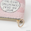 Japan Moomin Sagara Embroidery Trapezoid Pouch - Little My : Pink - 5