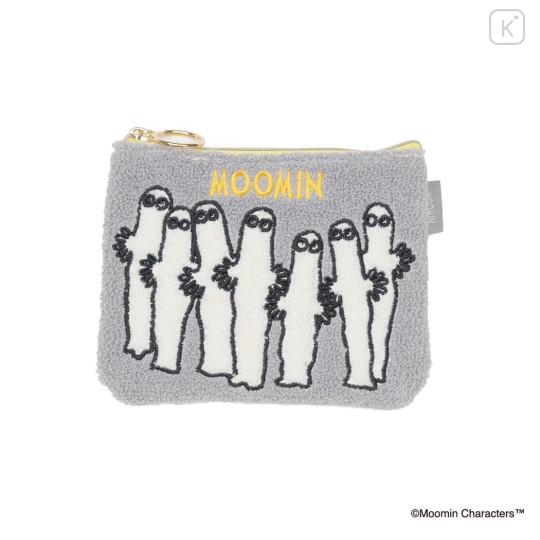 Japan Moomin Sagara Embroidery Mini Flat Pouch - Hattifatteners - 1