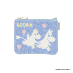Japan Moomin Sagara Embroidery Mini Flat Pouch - Moomintroll