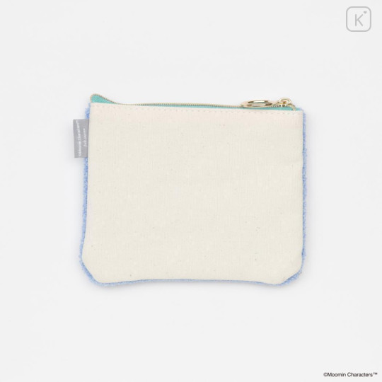 Japan Moomin Sagara Embroidery Mini Flat Pouch - Moomintroll - 2