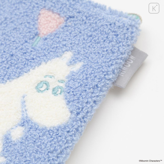 Japan Moomin Sagara Embroidery Mini Flat Pouch - Moomintroll - 3