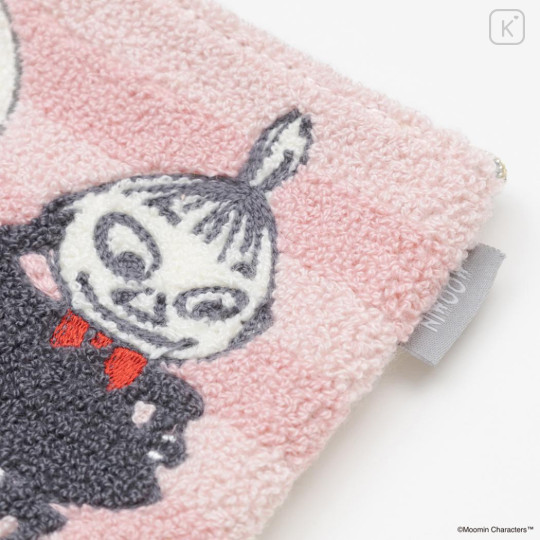 Japan Moomin Sagara Embroidery Mini Flat Pouch - Little My - 3