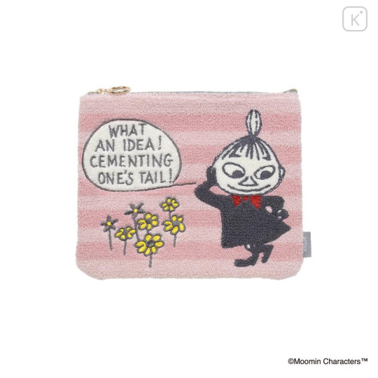 Japan Moomin Sagara Embroidery Flat Pouch - Little My - 1