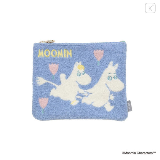 Japan Moomin Sagara Embroidery Flat Pouch - Moomintroll - 1