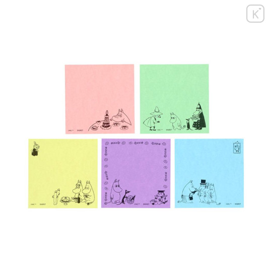 Japan Moomin Tack Memo Sticky Notes - Moomintroll : Colors B - 3