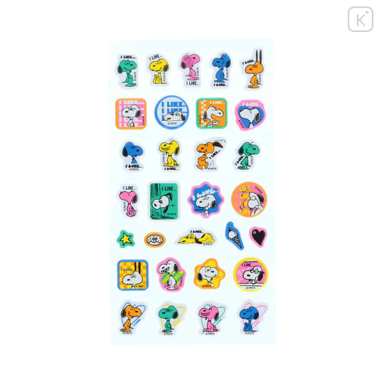 Japan Peanuts Marshmallow Sticker - Snoopy : Green - 2