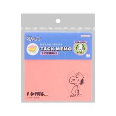 Japan Peanuts Tack Memo Sticky Notes - Snoopy : Neon Pink