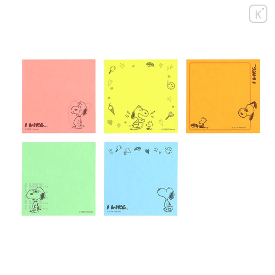 Japan Peanuts Tack Memo Sticky Notes - Snoopy : Neon Pink - 2