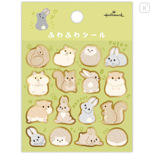 Japan Hallmark Gold Sticker - Fluffy Small Animals - 1