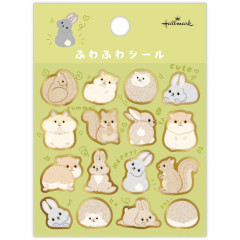 Japan Hallmark Gold Sticker - Fluffy Small Animals