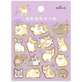 Japan Hallmark Gold Sticker - Fluffy Dog - 1
