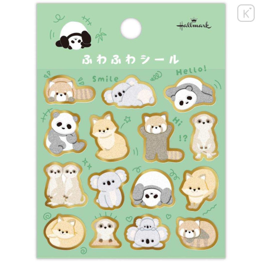 Japan Hallmark Fluffy Flocked Sticker - Animal - 1