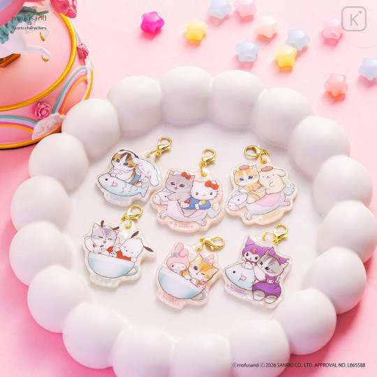Japan Mofusand × Sanrio Secret Trading Marble Acrylic Charm - Blind Box - 2