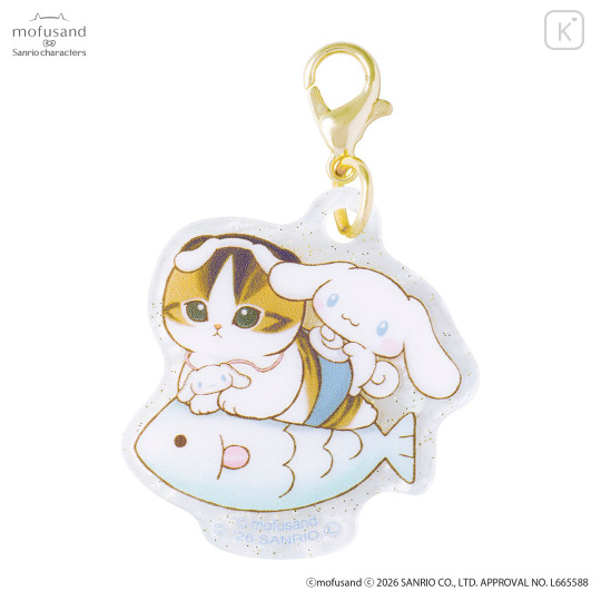Japan Mofusand × Sanrio Trading Marble Acrylic Charm Box Set - 5