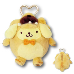 Japan Sanrio Plush Pouch & Bag Charm - Pompompurin : Dinosaur