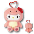 Japan Sanrio Plush Pouch & Bag Charm - Hello Kitty : Dinosaur - 1