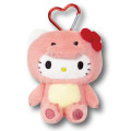 Japan Sanrio Plush Pouch & Bag Charm - Hello Kitty : Dinosaur - 2