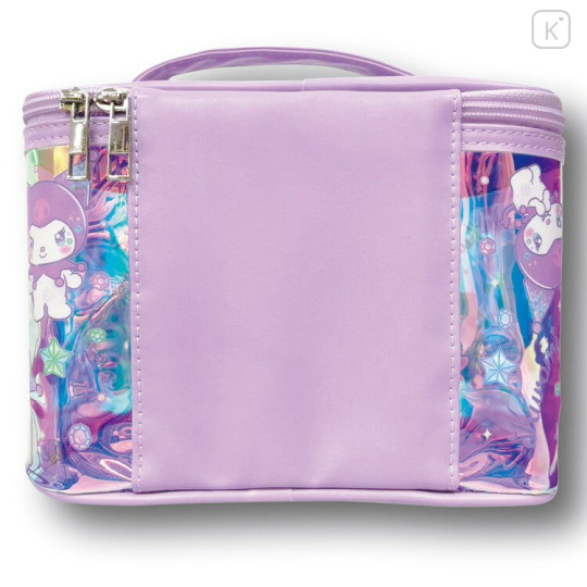 Japan Sanrio Vanity Pouch - Kuromi : Aurora Sparkling Face - 2
