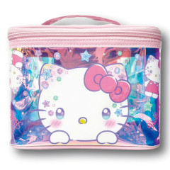 Japan Sanrio Vanity Pouch - Hello Kitty : Aurora Sparkling Face