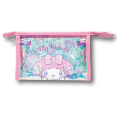 Japan Sanrio Aurora Clear Cosmetic Pouch - My Melody : Sparkling Face