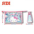 Japan Sanrio Aurora Clear Cosmetic Pouch - Hello Kitty : Sparkling Face - 3