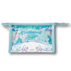 Japan Sanrio Aurora Clear Cosmetic Pouch - Cinnamoroll : Sparkling Face