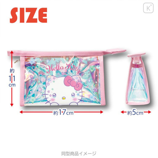 Japan Sanrio Aurora Clear Cosmetic Pouch - Cinnamoroll : Sparkling Face - 3