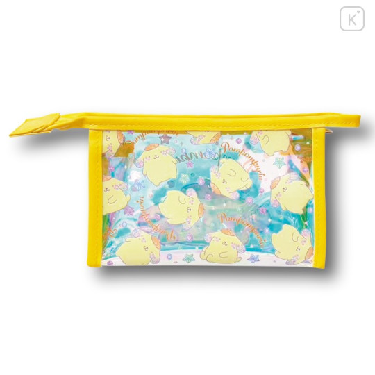 Japan Sanrio Aurora Clear Cosmetic Pouch - Pompompurin : Sparkling Face - 2