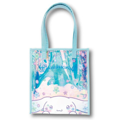 Japan Sanrio Aurora Vinyl Tote Bag - Cinnamoroll : Sparkling Face