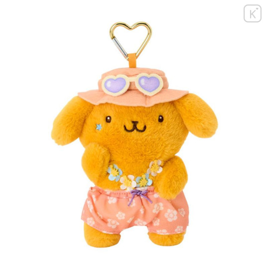 Japan Sanrio Original Mascot Holder - Pompompurin : Sparkling Summer Pool Tan Sunburned - 1