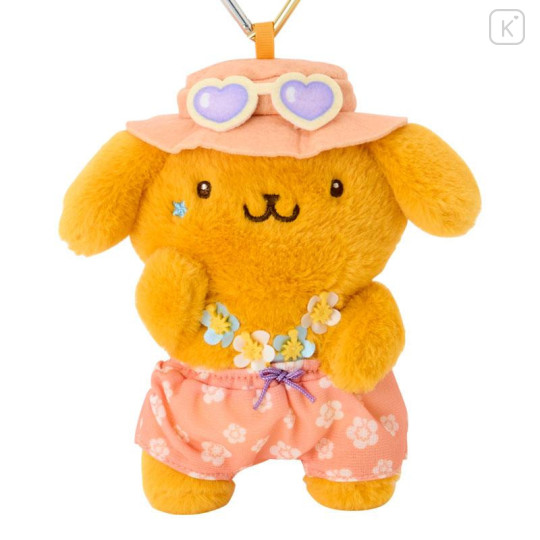 Japan Sanrio Original Mascot Holder - Pompompurin : Sparkling Summer Pool Tan Sunburned - 2