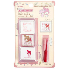 Japan Sanrio Hancoco Slide Stamp - My Melody & My Sweet Piano
