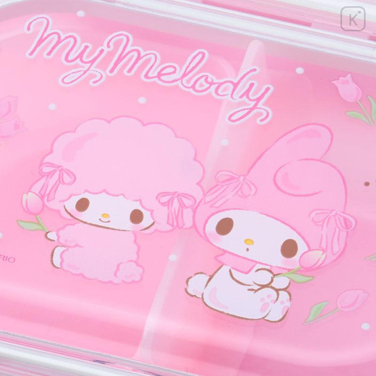 Japan Sanrio Original Bento Lunch Box 360ml - My Melody & My Sweet Piano : Tulip Pink - 2