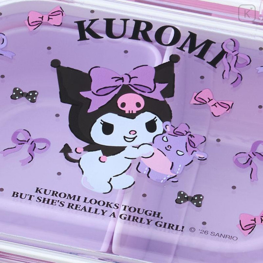 Japan Sanrio Original Bento Lunch Box 360ml - Kuromi : Baku Ribbon Purple - 2
