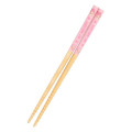 Japan Sanrio Original Bamboo Chopsticks 16.5cm with Case - My Melody & My Sweet Piano : Tulip Pink - 3