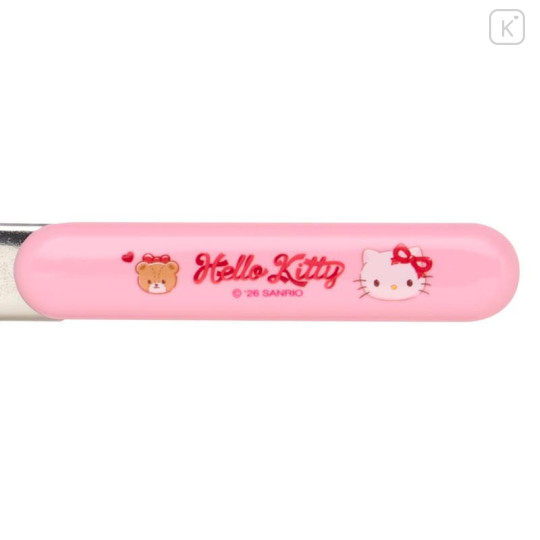 Japan Sanrio Original Bento Lunch Cutlery Set Spoon Fork - Hello Kitty & Tiny Chum : Cherry Pink - 6
