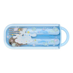 Japan Sanrio Original Bento Lunch Cutlery Set Spoon Fork - Cinnamoroll : Milk Star Blue