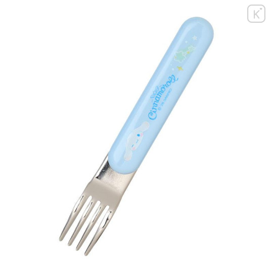 Japan Sanrio Original Bento Lunch Cutlery Set Spoon Fork - Cinnamoroll : Milk Star Blue - 3