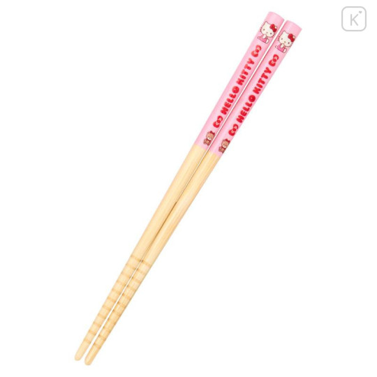 Japan Sanrio Original Bento Lunch Cutlery Set Spoon Fork Chopstick - Hello Kitty & Tiny Chum : Cherry Pink - 5